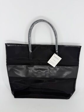 New Burberry Fragrance Mesh Nylon Black Large Handbag